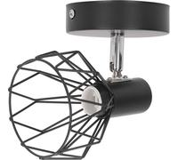 Support de lampe murale avec cage en métal E14 Support d'applique murale vintage en métal de style industriel Noir mat 85?265V