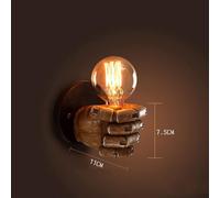 Support de lampe murale Novelty Fist Shape Wall Lamp Holder Wall Art Decoration for Bar Restaurant Cafe Left Hand