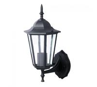 Extérieur, style classique V-TAC vintage E27. Lanterne murale ascendante noir mat IP44 pour jardin, façades, porche, couloirs, allées
