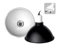 Support de Lampe pour Reptile de 8,5"/21,59CM, Exoterra Dome Fixture Eclairage en Aluminium pour Reptile/Amphibien Taille Large(EU Plug)