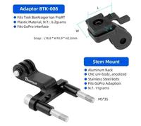 Support De Lampe Trek Bontrager Ion Prort,Adapté À Gopro,Support De Phare De Vélo,Tige De Guidon,Fourche,Adaptateur De Selle De Casque - Type K05-B08