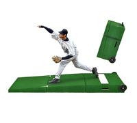 Support de lancement pliable pour baseball et softball, portable avec caoutchouc et roues, entraînement intérieur et extérieur