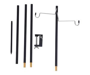 Support de Lanterne Pliable 1 Set en Alliage D’Aluminium pour Camping | Crochet Suspendre pour Équipement, Demi-Pliable, Usage Camping et Voiture, Mini Support de Table