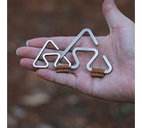 Support de Lanterne, Poteau Lumineux de Camping, Crochet de Lanterne de Camping, Cintre de Lanterne en Acier Inoxydable pour Camping, Chasse, Pêche, Randonnée (S-3 pièces)
