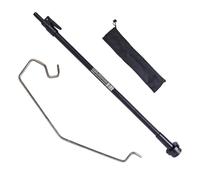Support de lanterne - Support d'éclairage | Support de poteau de camping portable pour bureau, poteau rotatif réglable, aluminium noir, équipement de photographie, tente de pêche de nuit, randonnée