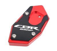 Support De LatéRale Moto For CB650F CBR650F CB CBR 650F 2014 2015 2017 CNC Kickstand Foot Side Stand Extension PAD Plaque De Support(CBR650F Red)