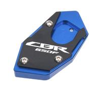 Support De LatéRale Moto For CB650F CBR650F CB CBR 650F 2014 2015 2017 CNC Kickstand Foot Side Stand Extension PAD Plaque De Support(CBR650F Blue)