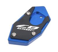 Support De LatéRale Moto For CB650F CBR650F CB CBR 650F 2014 2015 2017 CNC Kickstand Foot Side Stand Extension PAD Plaque De Support(CB650F Blue)