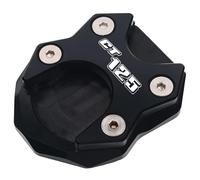 Support De LatéRale Moto Utilisation de l'ajustement for Honda CT125 CT 125 2020 2021 Accessoires moto CNC Kickstand Foot Side Stand Extension PAD Plaque support(Black)