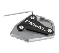 Support De LatéRale Moto Utilisation de l'ajustement for Honda Rebel CMX1100 CM1100 CMX 1100 2020-2022 Moto CNC Kickstand Foot Side Stand Extension Tamp support Plaque d'agrandissement(Titanium)