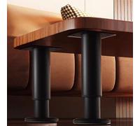 Support de lavabo, Supports pour lavabo encastré, Tige de Support télescopique pour Pied de Meuble sous-évier, 2 Supports réglables pour Table (Noir, Hauteur 18-30 cm)