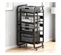 Support de lecteur de disque vinyle réglable à 35 niveaux Noir et blanc Design moderne 50 x 42,5 x 90 cm Parfait pour les amateurs de musique et la décoration d'intérieur