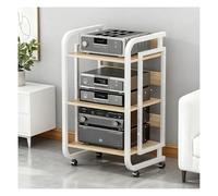 Support de lecteur de disque vinyle réglable noir et blanc à 35 étagères design moderne 50 x 42,5 x 70 cm pour divertissement à domicile