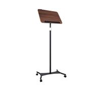 Support De Lecture Au Sol Avec Clip Page, En Bois Réglable Hauteur For Ordinateur Portable, Clips Et Roue Rotative, Capacité Charge 25 Kg For Tablettes, Recettes(Black)
