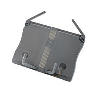 Support de lecture pliable avec clip de page - Bras extensible réglable pour partitions de musique, livres de cuisine, livres, tablettes, support de livre portable réglable