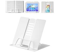 Support de Lecture Pliable en Métal,Support de Livre de Cuisine Réglable,6 Hauteurs Pliable Porte-Livre,Support Livre Portable pour Livres Tablette Recette Manuel Partitions Peinture