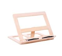 Support de lecture portable, Support livre 31x24cm, Plateau de pliable réglable avec clips de support de page, pour cuisine et bureau en bois pliable