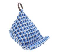 Support de Lecture pour Tablette et Téléphone, Coussin Bleu Coton Lin