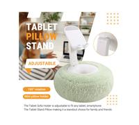 Support de Lecture Réglable pour Pillow Stand avec Bol en Peluche 360 Support de Téléphone pour Lit Vert