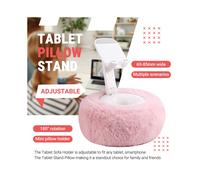 Support de Lecture Réglable pour Pillow Stand avec Bol en Peluche 360 Support de Téléphone pour Lit Rose