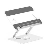 Support de lecture rotatif à 360° en acrylique, tourne-pages et support d'ordinateur portable dissimulé, livre acier au carbone pouvant contenir jusqu'à 1800 pages Livre de cuisine