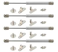 Support de levage à amortissement pneumatique, Lot de 4 vérins à gaz argentés de 10 pouces for portes d'armoires, force de 20 à 300 N(Copper Core,120N)