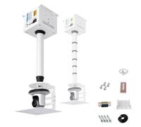 Support de levage électrique pour caméra, fixation invisible au plafond | Ascenseur télescopique motorisé pour projecteur, télécommande et contrôle centralisé RS-485, capacité 20 kg(0-50cm)