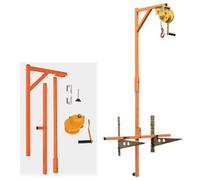 Support de levage for unité extérieure de climatisation + treuil manuel, outil spécialisé de levage for 3HP/5 HP JIYAMI'EN EL (Size : 3HP shelf+Self-lock winch 25m)