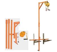 Support de levage for unité extérieure de climatisation + treuil manuel, outil spécialisé de levage for 3HP/5 HP JIYAMI'EN EL (Size : 5HP shelf+Self-lock winch 20m)