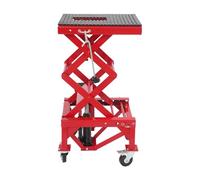 Support de levage hydraulique pour moto - Charge maximale : 200 kg - Plage de levage : 35 à 87 cm - Rouge