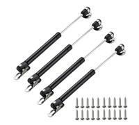 Support de levage porte d'armoire en cuivre 12 pouces, 4 pièces, vérin à gaz, charnière ressort hydraulique, quincaillerie meubles placard cuisine pour Meuble(Black,10KG 100N)
