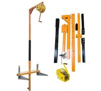Support de levage pour climatiseur extérieur avec treuil, grue pliante avec balançoire latérale, petits outils d'installation, palan manuel pour un montage facile