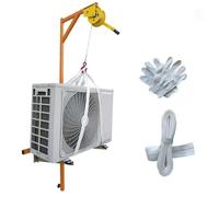Support de Levage Robuste pour climatiseur avec treuil Manuel - Outil de Support pour unité extérieure 5 CV facilitant l'installation, incluant Un treuil autobloquant de 30 m pour systèmes 3