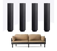 Support de lit en métal, 4 pièces, d'armoire acier laminé à froid, canapé for chaise, fauteuil, armoire, Table basse, pieds(Single Hole,18-33cm)