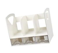 Support de livre de bureau avec 3 tiroirs coulissants, multi-usages, organisateurs de bureau et accessoires