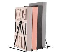 Support de Livre de Bureau Triangle en Fer Noir, Style Moderne | Structure Ouverte à Sections Multiples, pour Fichiers et Tablettes, Livré Outils et Instructions Détaillées