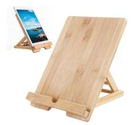 Support De Livre De Cuisine Avec Trou De Chargement Pour Livre De 24,8x18,5x5,3cm Porte-livres Pliants En Bois Recette Pupitre De Lecture Réglable Pour Cuisine Bureau Et Bibliothèque