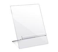 Support de livre de cuisine en acrylique, réglable et transparent, support en acrylique épais avec rebord pour livre de littérature, support de tablette transparent pour la maison, le travail, l'école