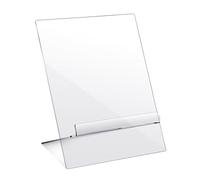 Support de livre de cuisine en acrylique, support de livre de cuisine transparent, support de tablette en acrylique épais avec rebord pour la maison, le travail, l'école, 1 à 3 cm de différence de