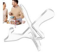 Support de livre de cuisine en acrylique transparent en forme de X | Support de recettes pour la maison, la cuisine, la bibliothèque, le musée, l'école, le travail ou l'affichage intérieur de livres