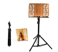 Support de Livre de Musique, Support de partition en Bambou, Haute stabilité, Support de Lecture de Bureau Amovible, Hauteur/Angle réglables, pour Performances, Guitare, ukulélé, Joueurs de Violon