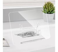 Support de livre de recettes, en acrylique, 12 niveaux, angle réglable, pliable et portable, pour la cuisine, pour la lecture, au lit