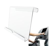 Support de livre de tapis roulant, support de tablette en acrylique transparent avec support de serrage, 16 x 18 x 6,3 cm, support de fixation de bureau pour fitness, lecture, travail, tapis de course