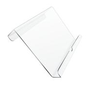 Support de livre en acrylique, 16 x 18 x 6,3 cm, pince de fixation de bureau avec panneau de support transparent pour poste de travail, étude, vélo de gym, stepper, exercice stationnaire
