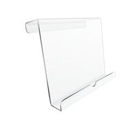 Support de livre en acrylique - 16 x 18 x 6,3 cm - Support de livre en acrylique - Support de tablette | Support de lecture pour vélo d'appartement, tapis de course | Noir transparent pour bureau, gym