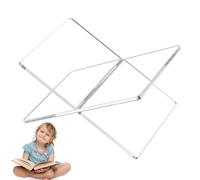 Support de livre en acrylique - Support de livre ouvert de 9,84" | Supports en acrylique à cadre croisé pour recettes, manuels et présentation | arrondis solides comme le et panneaux pliable