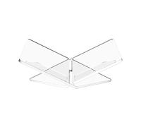 Support de livre en acrylique transparent avec cadre en croix pour lire des recettes, livre de cuisine, support de livre ouvert