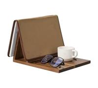 Support de livre en bois - Support triangulaire avec tasse, valet de lecture réglable pour chevet et emplacement pour téléphone, bureau, table de chevet, bureau à domicile, chambre, salon, école