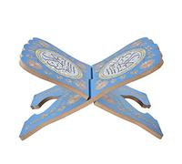 Support de Livre Pliable en Bois, Support de Livre de Lecture Sculpté à la Main en Buis Réglable Livre de Prière Religieuse Pliant en Bois pour la Lecture, Support de Coran-Bible, Ornement de(1#)