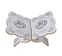 Support de Livre Pliable en Bois, Support de Livre de Lecture Sculpté à la Main en Buis Réglable Livre de Prière Religieuse Pliant en Bois pour la Lecture, Support de Coran-Bible, Ornement de(2#)